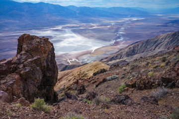 badwater basin from dantes view in death valley, california, usa