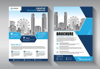 Brochure design, cover modern layout, annual report, poster, flyer in A4 with colorful triangles, geometric shapes for tech, science, market with light background