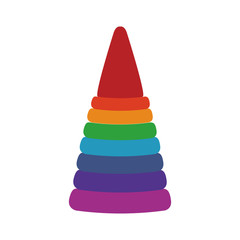 baby tower toy icon, colorful design