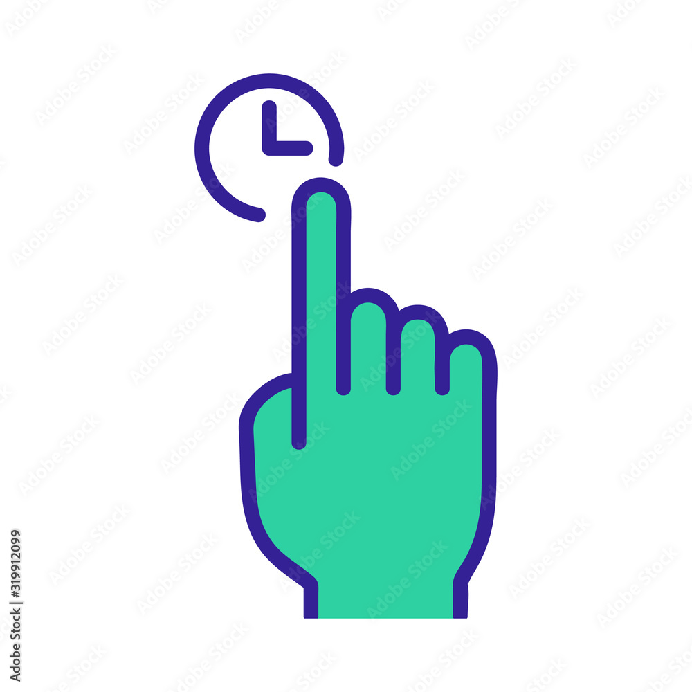 Poster control on the touchscreen icon vector. a thin line sign. isolated contour symbol illustration