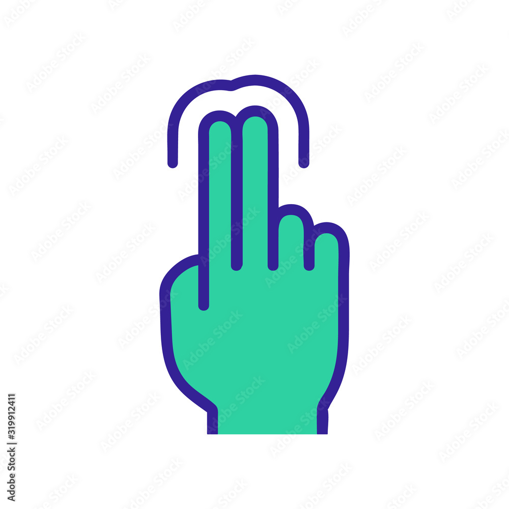 Poster control on the touchscreen icon vector. a thin line sign. isolated contour symbol illustration