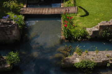 Panoramic Wide Angle View of the Beautiful Mexican Old Plantation, ( Ex Hacienda San Miguel Regla)...