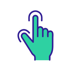 control on the touchscreen icon vector. A thin line sign. Isolated contour symbol illustration