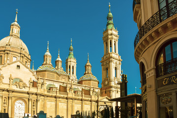 Fototapeta na wymiar Cathedral of the Virgin of Pilar in Zaragoza.Spain