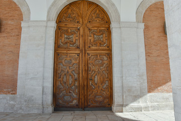 Door in Royal Palace of Aranjuez Spain