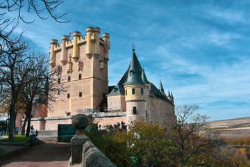 Romanesque Alcazar Castle Segovia Spain