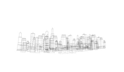 Obraz premium elegant city render design