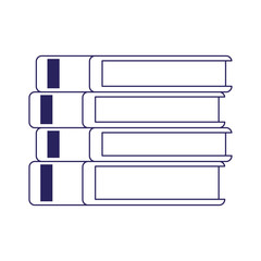 academic books icon, flat design