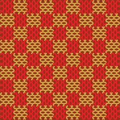 The Amazing of Colorful Red and Gold, Abstract, Repeat, Illustrator Pattern Wallpaper 