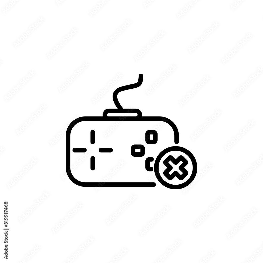 Poster empty game icon. perfect for application, web, logo and presentation template. icon design line styl