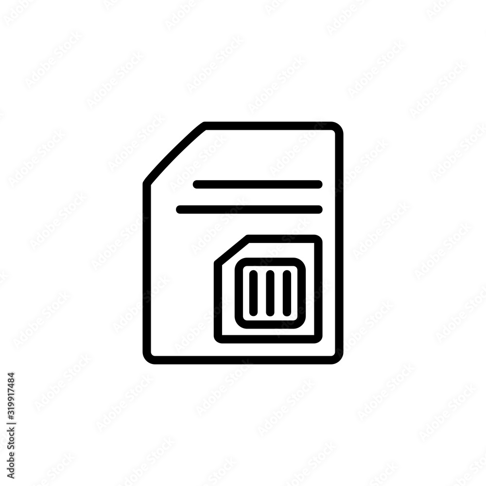 Poster subscriber identity module icon. perfect for application, web, logo and presentation template. icon 