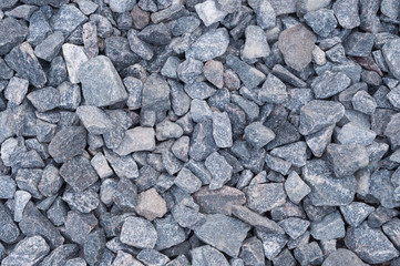 background texture of gray rubble and gravel
