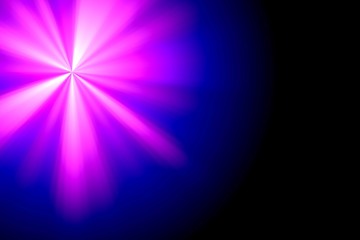 Multi color rays of light spreading 