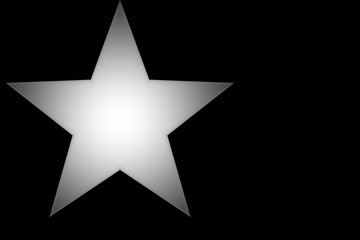 Star on a plane color background