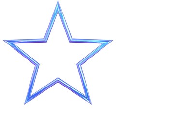 Obraz premium Star on a plane color background