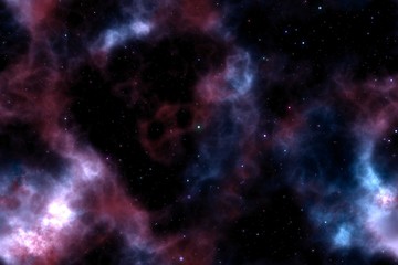 Obraz na płótnie Canvas Background with multiple colored space nebula design