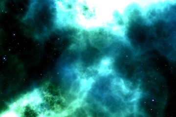 Background with multiple colored space nebula design - obrazy, fototapety, plakaty