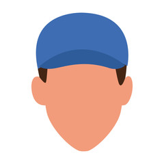 avatar man with cap icon, colorful design