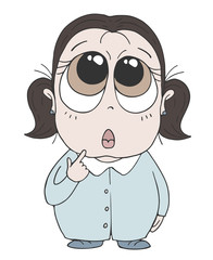 funny preschool girl