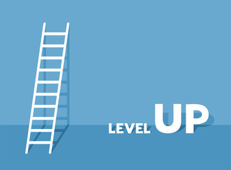Design of level up message and stairs