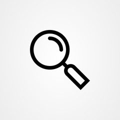 Magnifying glass icon. search symbol vector.