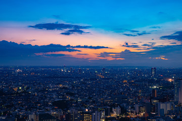 Fototapeta na wymiar 日本・東京の夕方の景色
