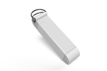 Blank Yoga  Cotton D ring Belt For Branding, 3d render illustration.