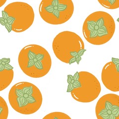 seamless pattern with persimmon 