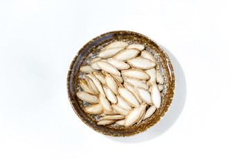 Chinese traditional snack melon seeds. 