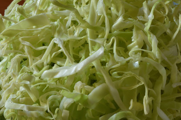 キャベツの千切りクローズアップ