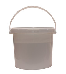 bucket on a white background, a container for water, close-up