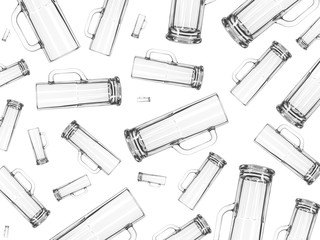 Black and white glass on white background.