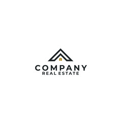 Real estate, home, house logo design with letter A initial