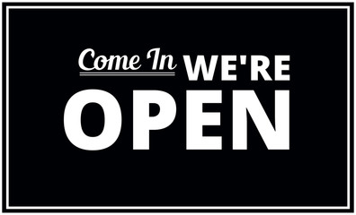 We are open store flyer 