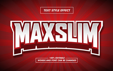 Red E Sport Bold Text Style Effect © Vectory
