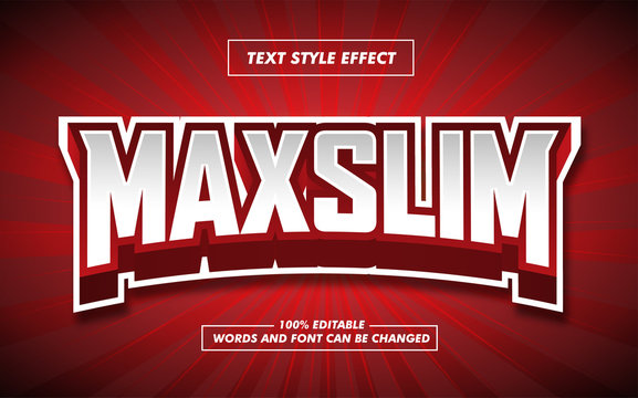 Red E Sport Bold Text Style Effect