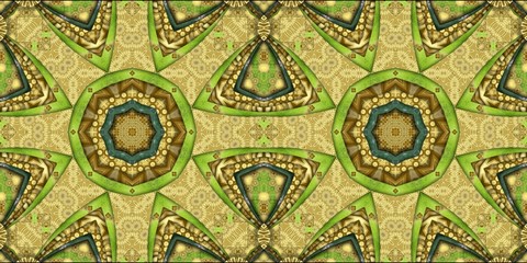 seamless pattern with green flower
