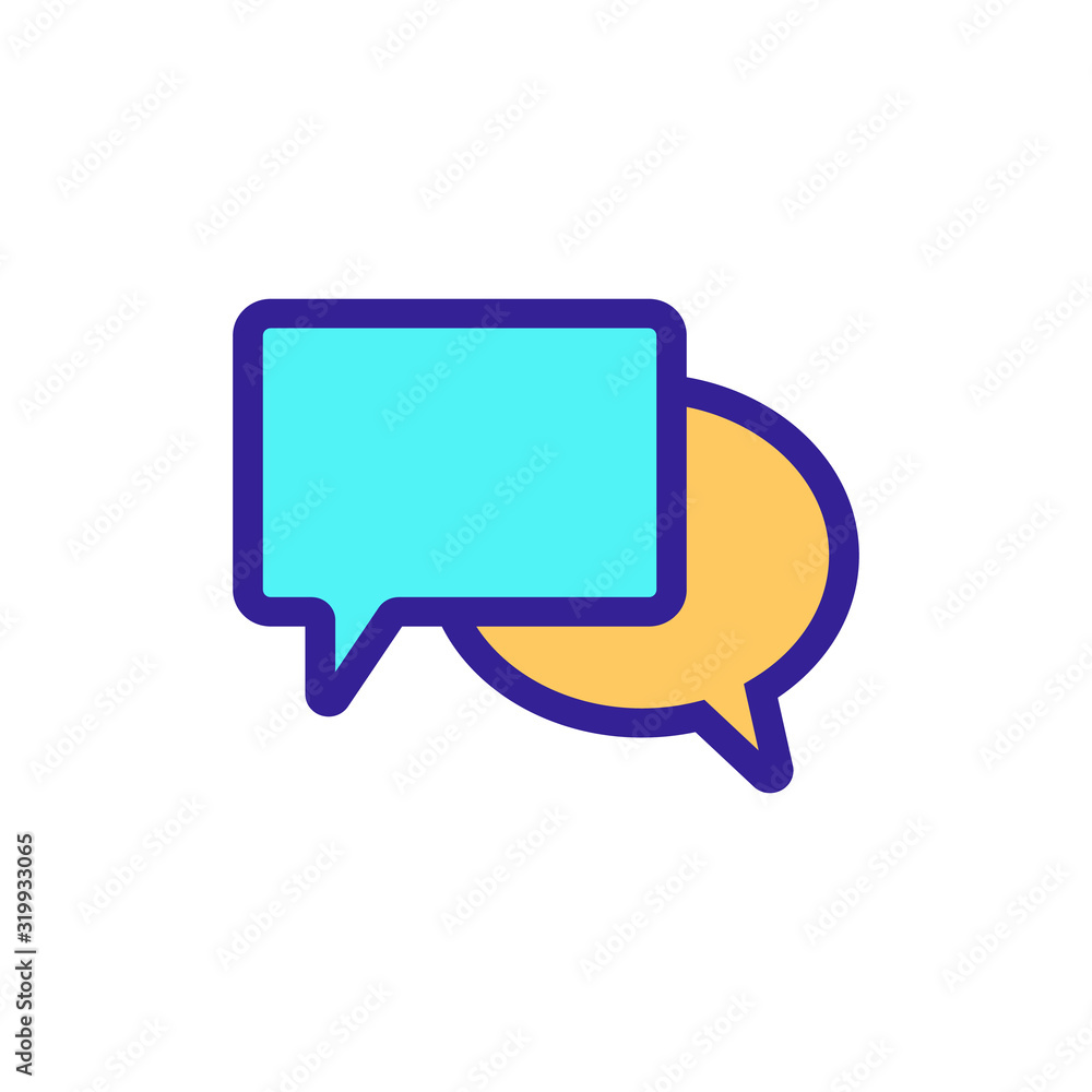 Poster message and alert vector icon. a thin line sign. isolated contour symbol illustration