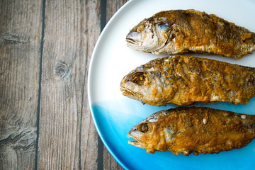 Fried yellow croaker with traditional Chinese food