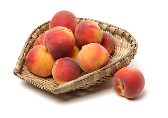 gold peach on white background