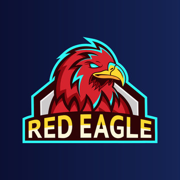 Red Eagle Logo Esport Team