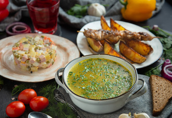 beef stew with potatoes and vegetables