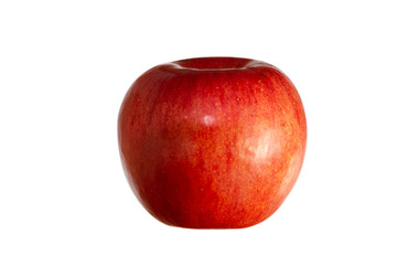 Fresh red apple fruit isoleted on white background with clipping path