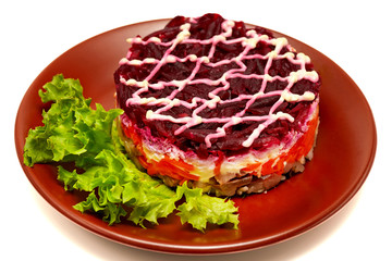 salad puff beet sweet pepper mayonnaise green