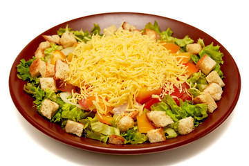 Caesar salad chicken sweet pepper green red