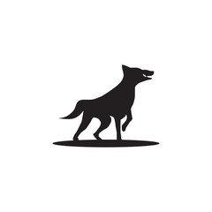 Black wolf logo design vector template