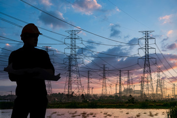High voltage electric tower.