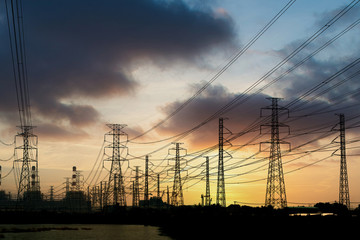 High voltage electric tower.