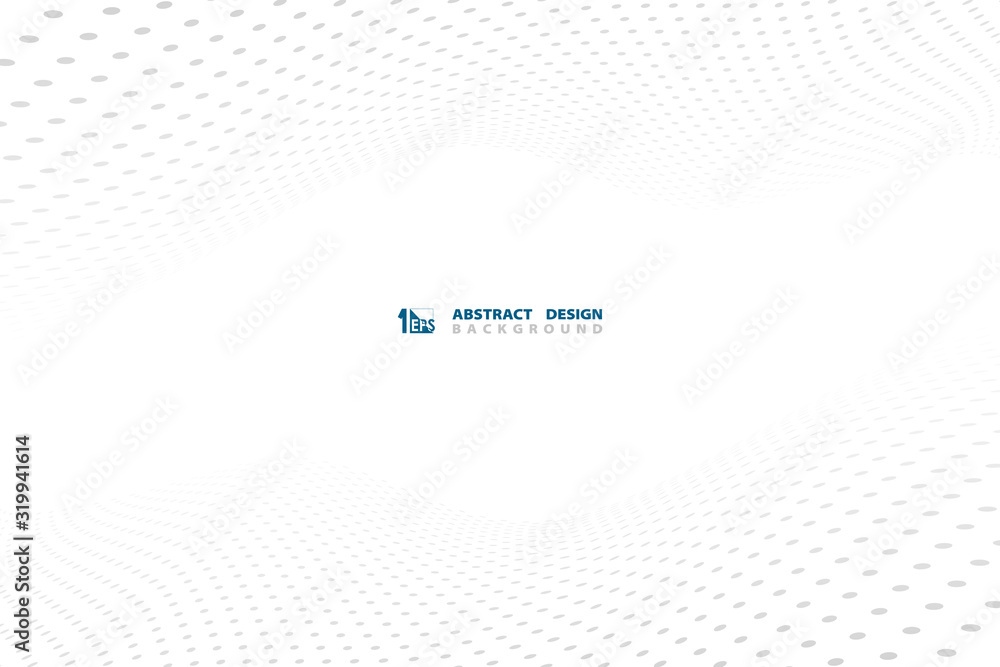 Poster abstract white background with gray dot pattern technology design decorative background. illustratio