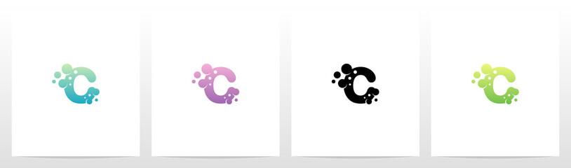 Soap Bubble On Letter Logo Design C